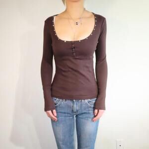 Moda International Women's Brown Shirt